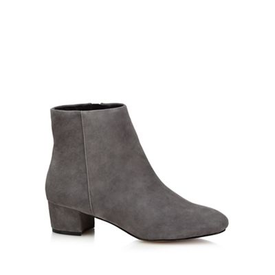 Grey 'Jasmin' leather ankle boots